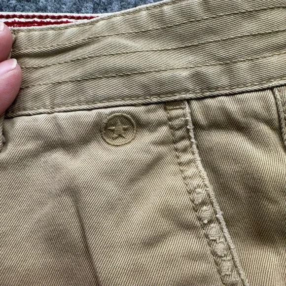 Converse One Star Shorts Men's Size 36 Khaki Flat Front Cotton Chino Casual - Picture 6 of 10